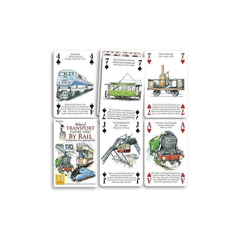 Heritage Playing Cards - History of Transport by Rail