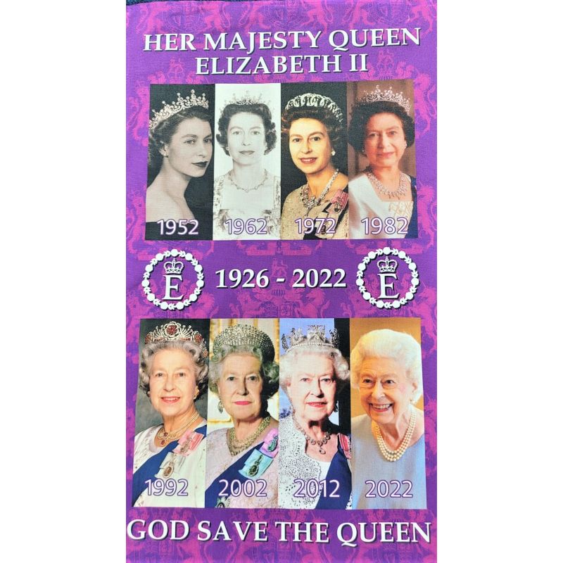 Queen Elizabeth II Through The Years Tea Towel