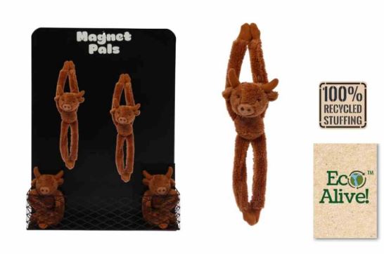 Eco Alive™ Soft Magnetic Highland Cow ***(1 SUPPLIED)***