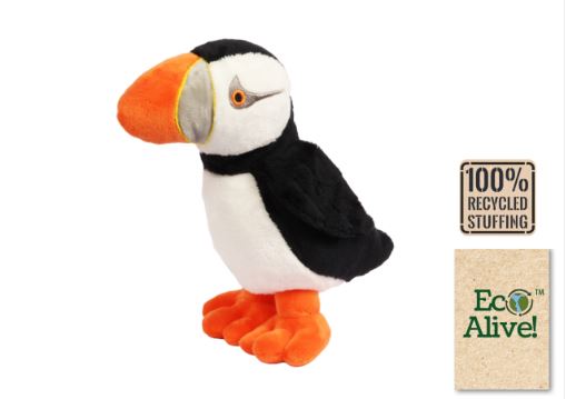 Puffy Puffin - Eco Alive™ Large Soft Toy