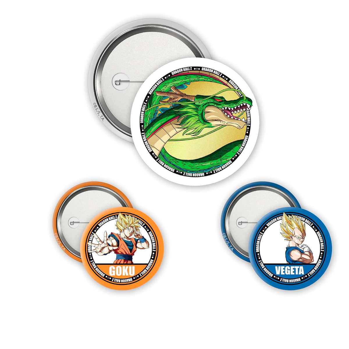 Dragon Ball Goku, Vegeta & Shenron Badge Pack