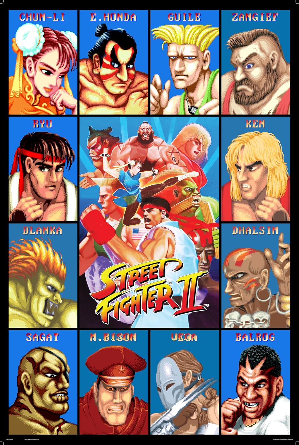 Streetfighter II Characters 61 x 91.5cm Maxi Poster