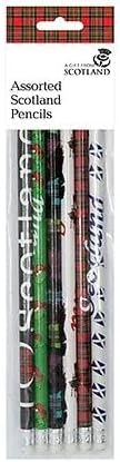 Assorted Scottish Pencils pack of 6