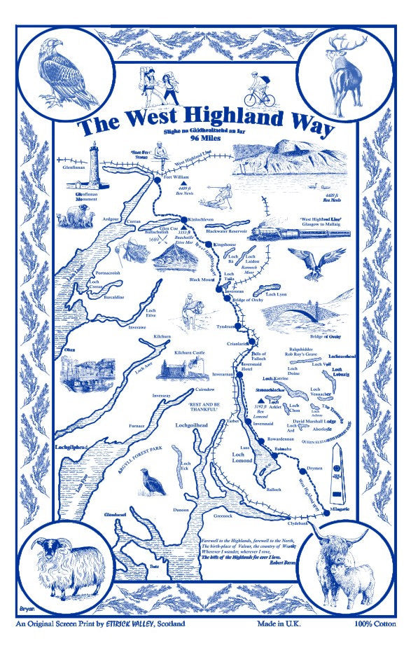 West Highland Way Tea Towel