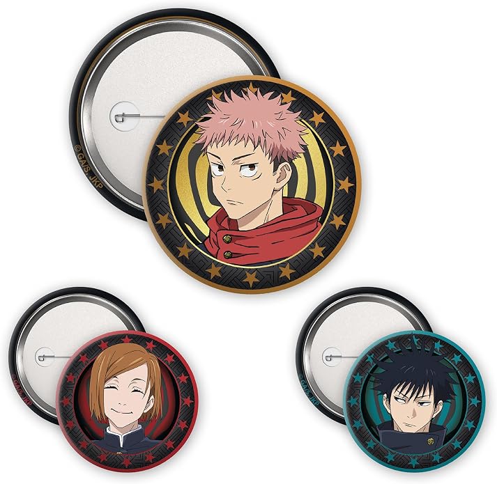 JUJUTSU KAISEN Yuji Megumi & Nobara Badge Pack
