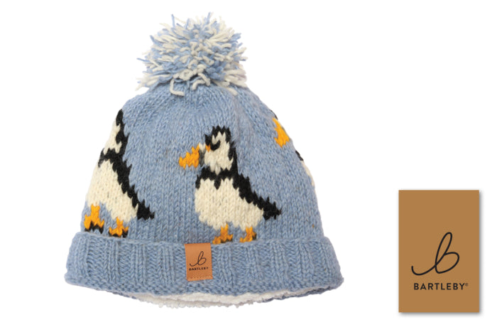 Puffin Wool Knit Bobble Hat