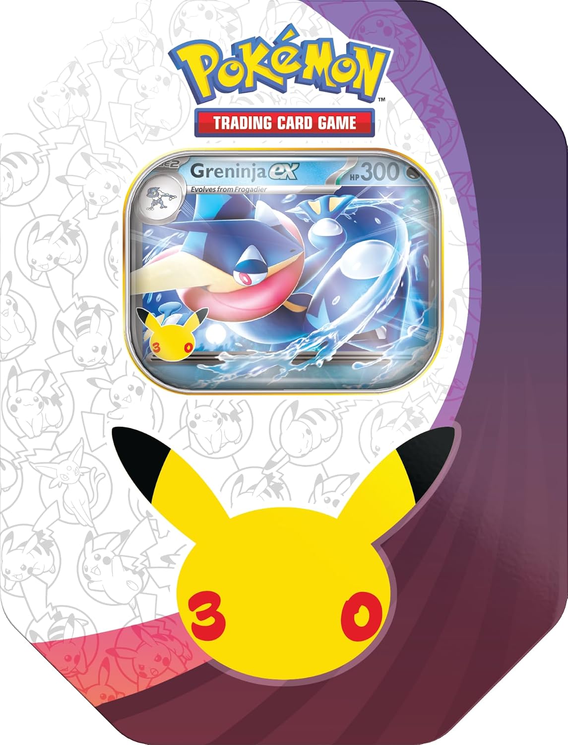 Pokémon TCG: 30th Celebration Tin - Greninja ex (1 Foil Promo Card, 4 Booster Packs)