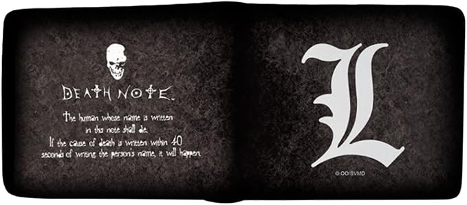 Death Note L Symbol Vinyl Wallet