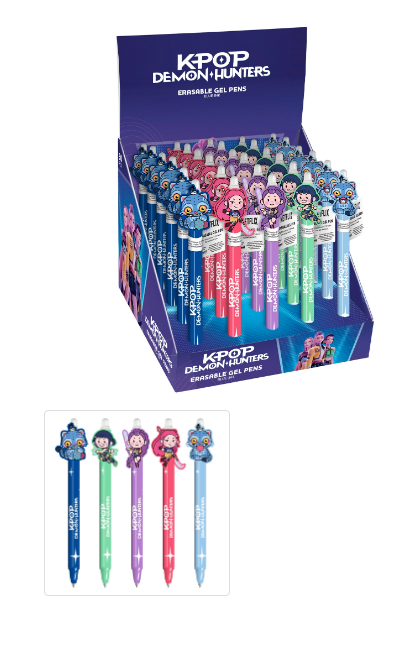 K-POP DEMON HUNTERS (CHIBI) ERASABLE INK GEL PENS (1 PEN SUPPLIED)