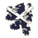 Scottish Saltire on Lion Rampant Enamel Lapel Pin Badge