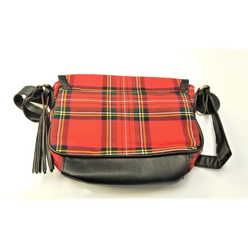 Harris Cole tartan funky Tartan Satchel Leather