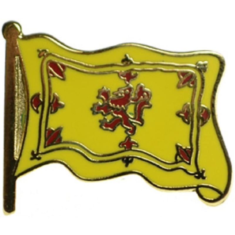 Lion Rampant Flag Lapel Pin Badge