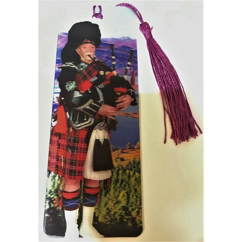 Scottish Piper Lenticular Bookmark Ruler