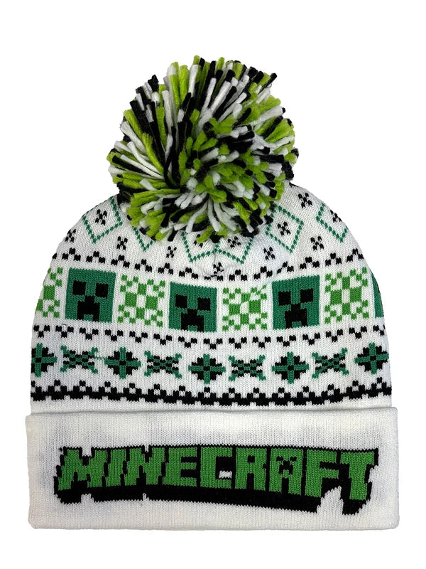 Minecraft White Ski Beanie