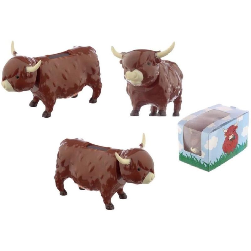 Highland Coo Solar Powered Novelty Cow Home Office Car