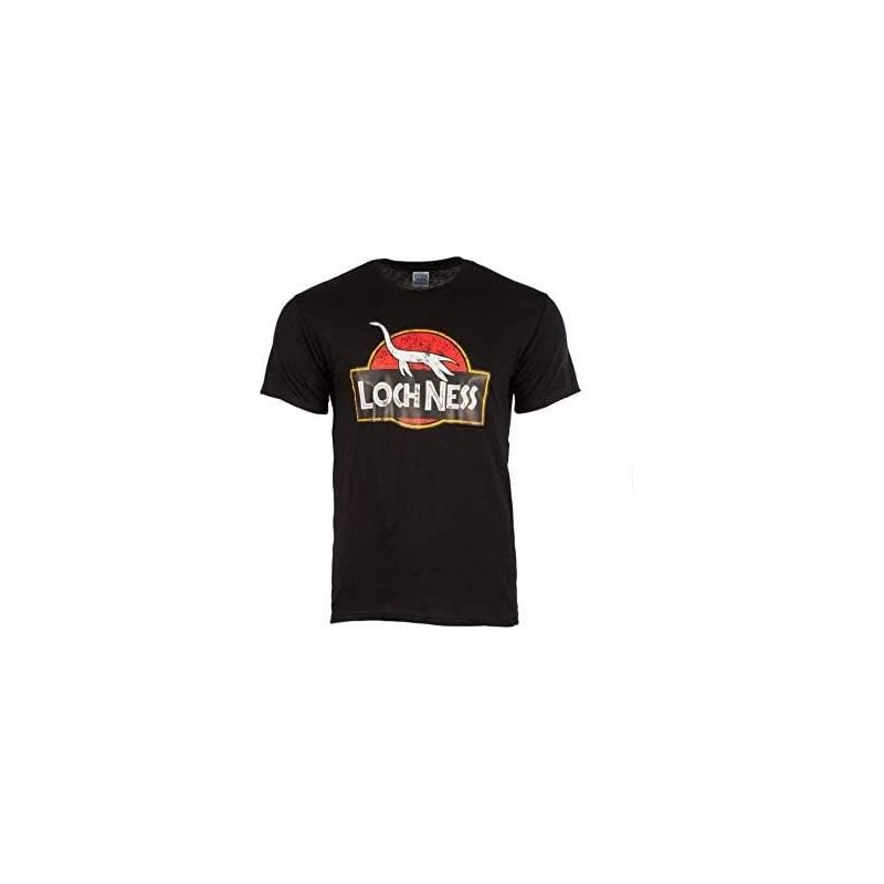 Nessie Dinosaur Black T-Shirt - Size L
