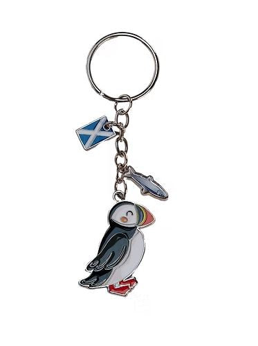 Puffin Charm Keyring
