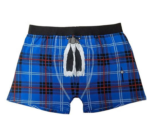 Instakilt Boxer Shorts Blue (Size Medium)
