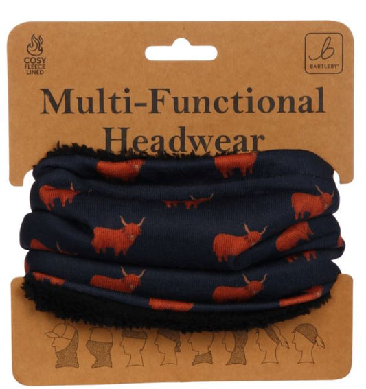 Multi-functional Headwear - Hardy Highland Cow