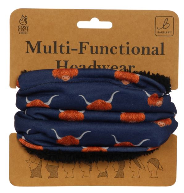 Multi-functional Headwear, Highland Cow