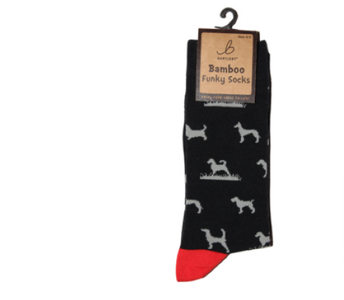 Mens Funky Bamboo Socks - Hunting Dogs