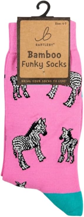 Bamboo Funky Socks - Ziggy Zebra - Size 4-7