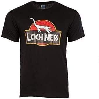 Nessie Dinosaur Black T-Shirt - Size XL