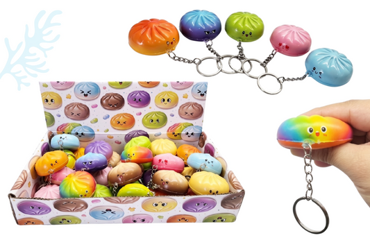 Dumpling Keyring, PU Foam (1 SUPPLIED)