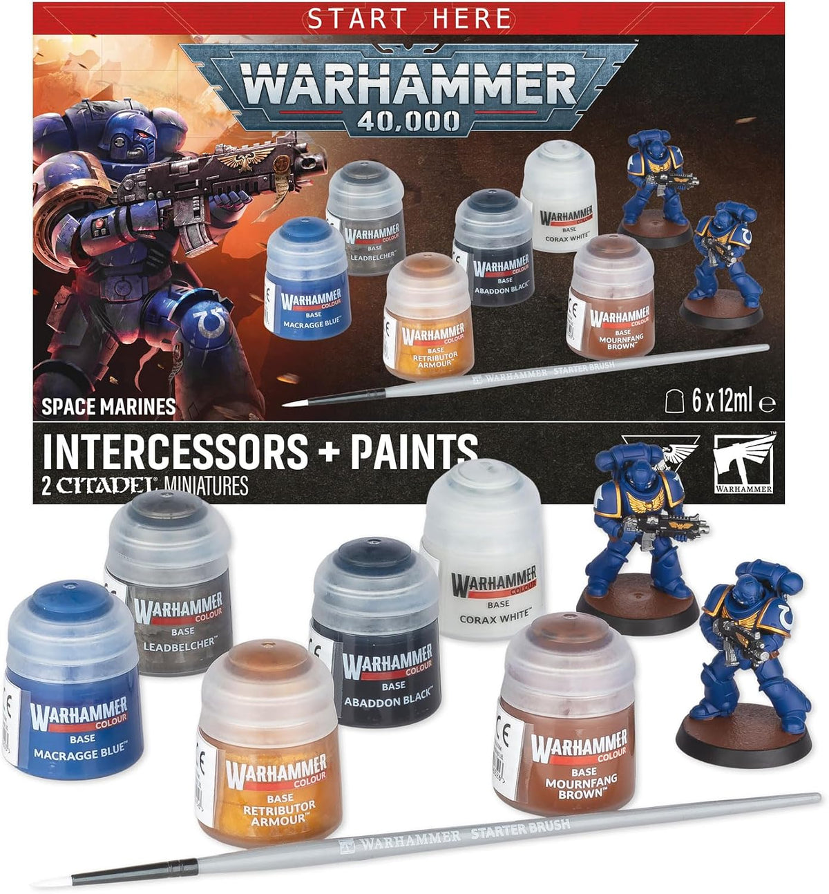 Games Workshop - Warhammer 40,000 - Space Marine Intercessors + Paints (2026 Edition)