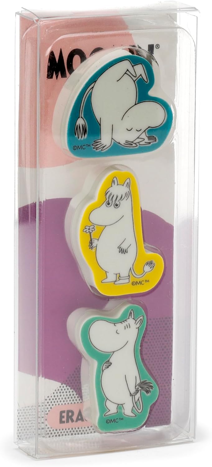 Moomin 3 Piece Eraser Set