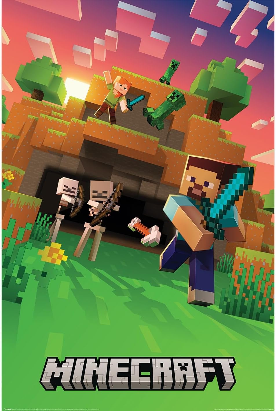 Minecraft Cinematic Skeletons Maxi Poster 61cm x 91.5cm