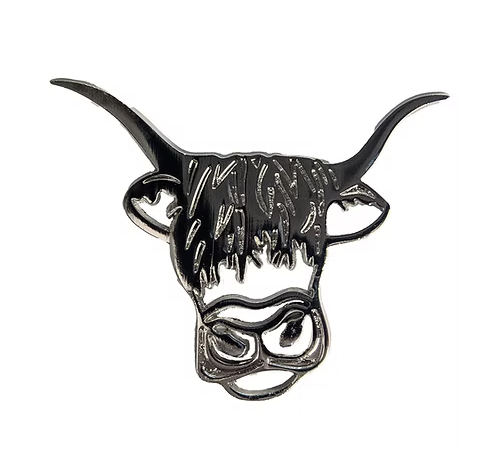 Metal Highland Coo Magnet