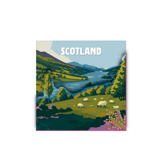 Big Country 3D Magnet - Scotland Sheep Landscape