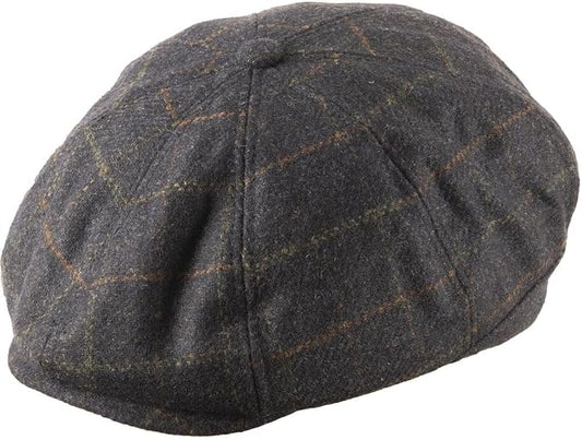 Peaky Stud Blue Tweed Cap
