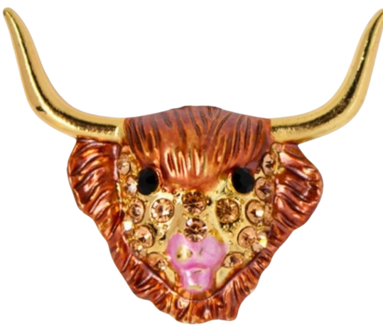 Gold Highland Cow Magnet