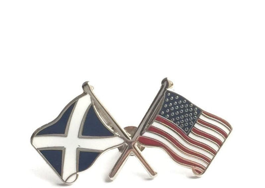 USA-Saltire Friendship Flag Pin Badge