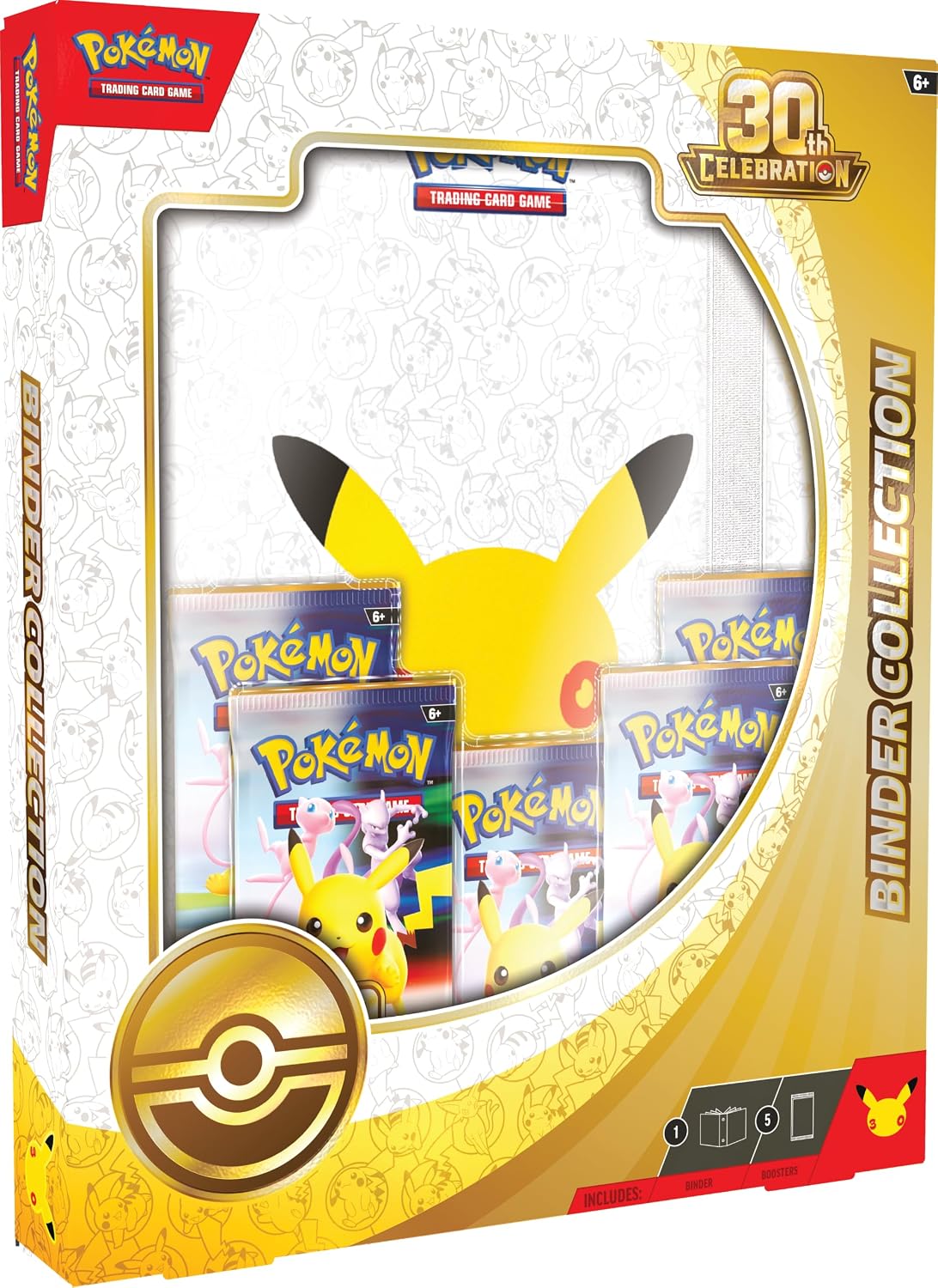 Pokémon TCG: 30th Celebration Binder Collection (1 Binder & 5 Booster Packs)