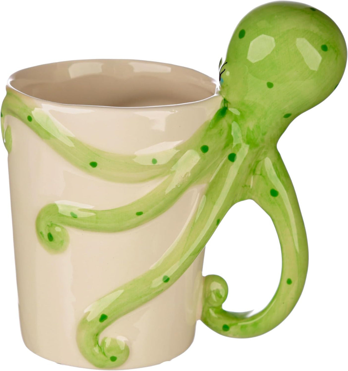 Lisa Parker Cartoon Octopus Handle Ceramic Mug