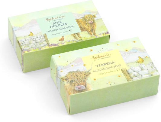 Jan Pashley Highland Coo Handmade Soap Bar - Verbena or Pine ***(1 SUPPLIED)***