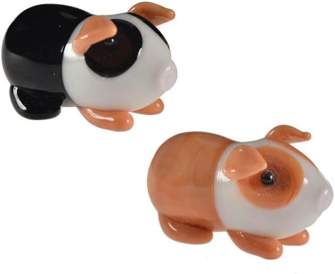 GLASS GUINEA PIG ORNAMENT ***(1 SUPPLIED - BLACK OR BROWN)***