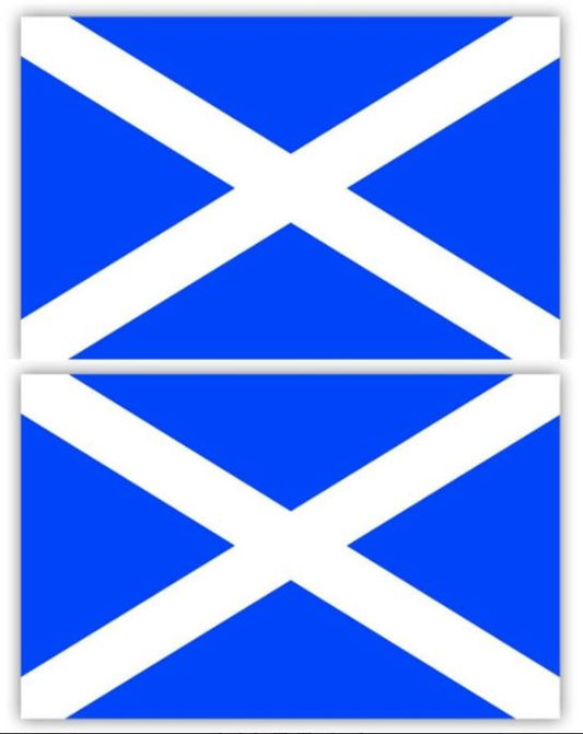 Saltire Flag Mini Sticker X 2