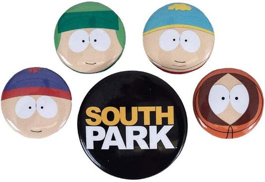 South Park Logo Badge Set (Pack of 5) (One Size) (Multicoloured)