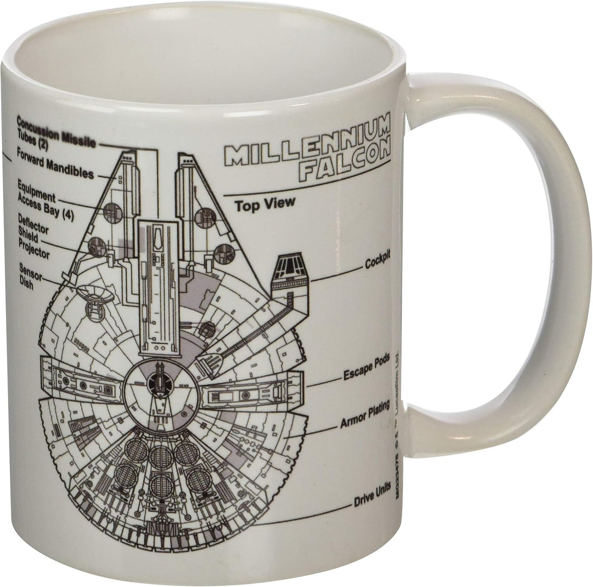 Star Wars Millennium Falcon Sketch - Official Boxed Ceramic Coffee/Tea Mug