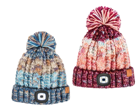 Youths Waterproof Bobble Hat & Light (1 SUPPLIED)
