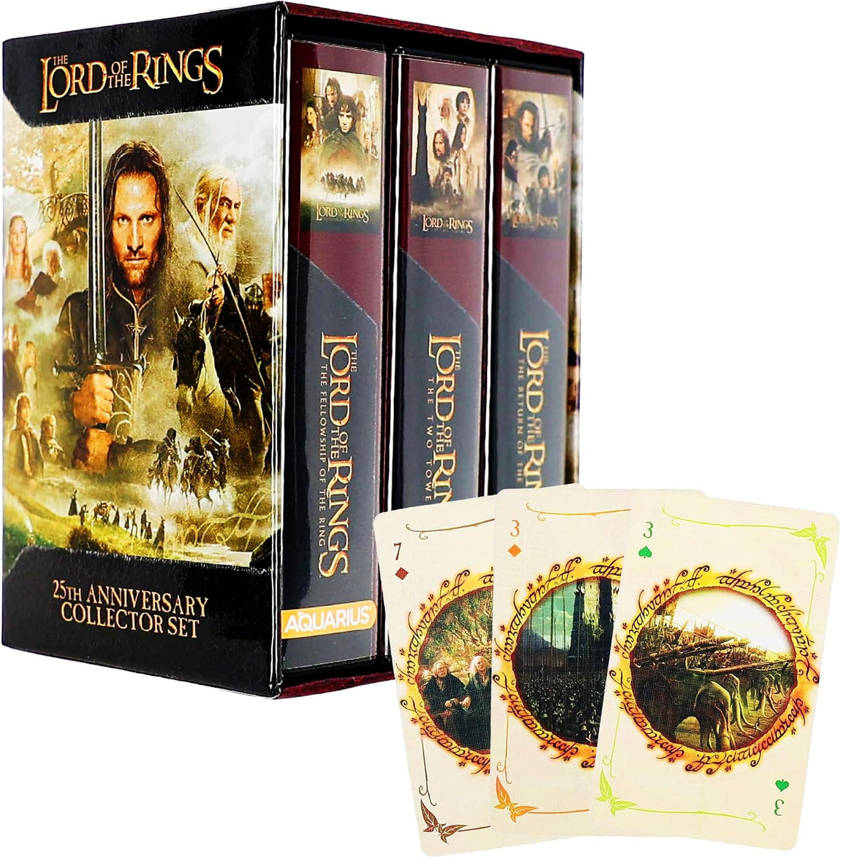 Lord of The Rings Playing Cards Limited Edition Collector Set – 3 Deck Box Set Featuring Fellowship of The Ring, Two Towers & Return of The King