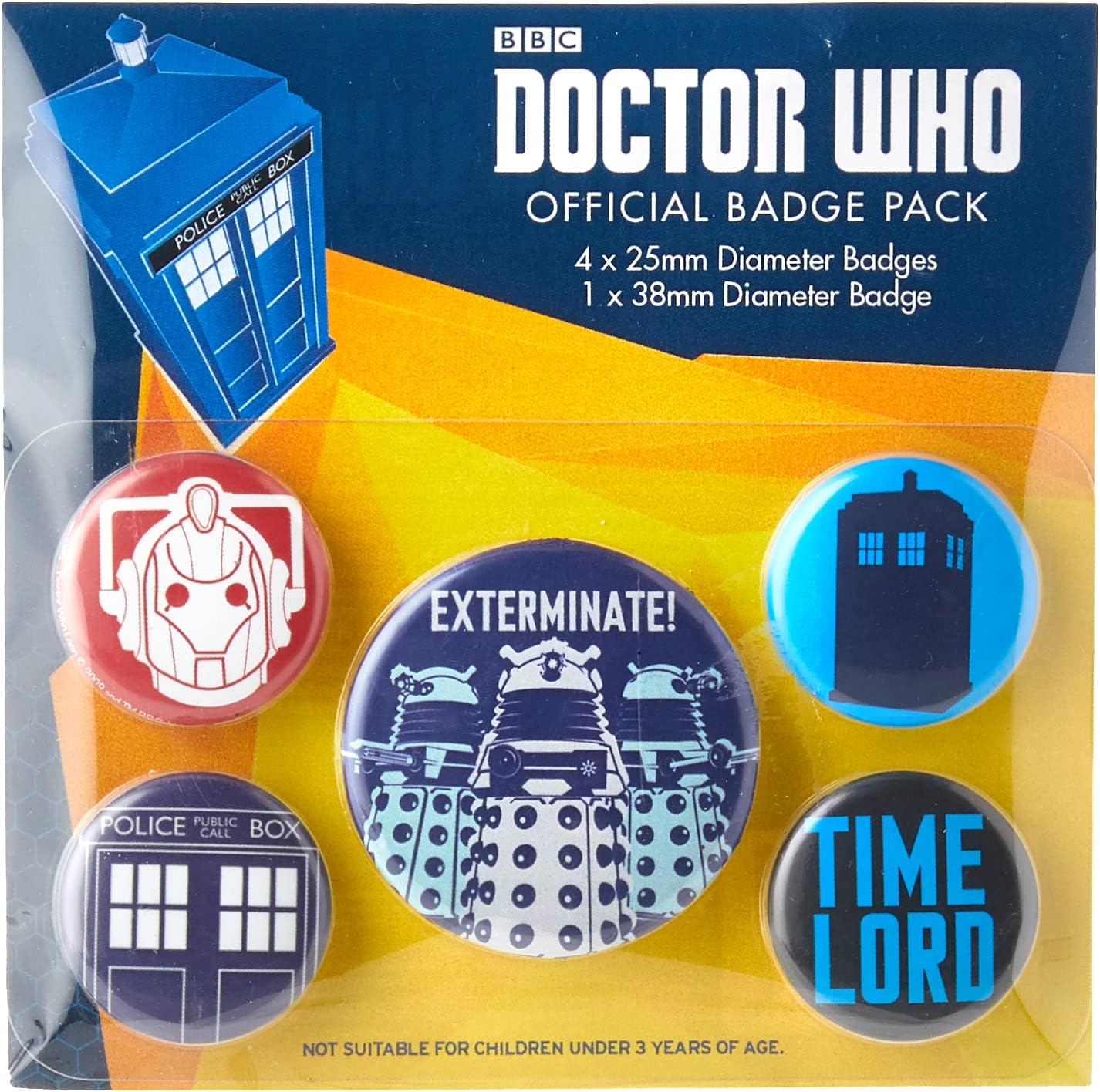 Doctor Who Exterminate Badge Pack