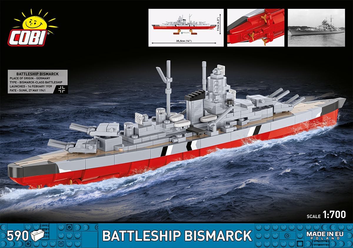 Bismarck Brick Model Kit - 590pcs
