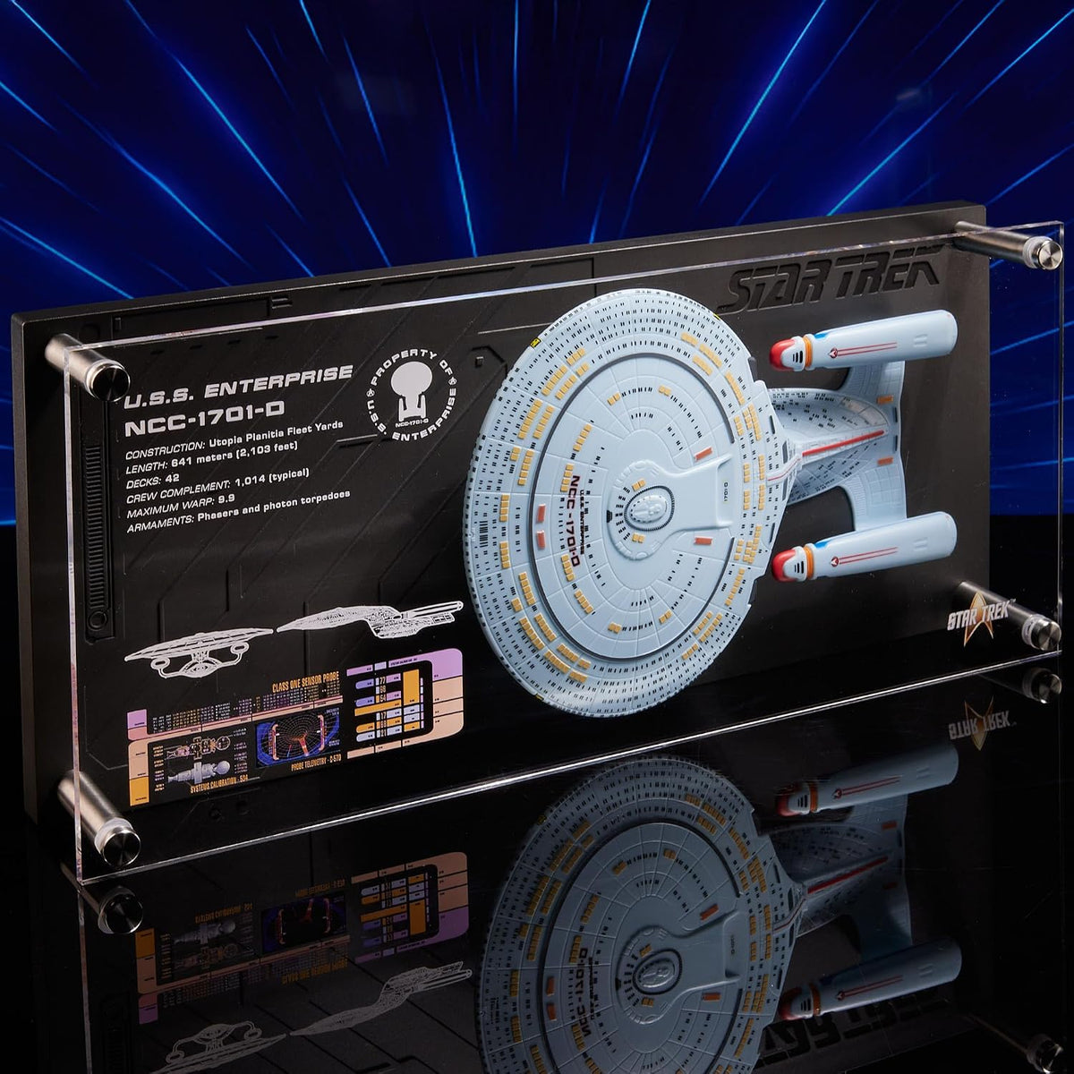 Star Trek USS Enterprise NCC-1701-D Replica Plaque 15x7 (38x17.5cm)