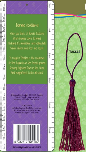 Blue Tits Lenticular Bookmark Ruler