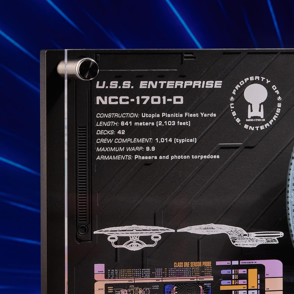 Star Trek USS Enterprise NCC-1701-D Replica Plaque 15x7 (38x17.5cm)